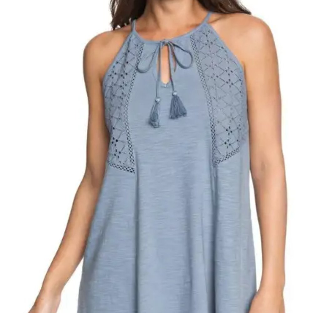 Roxy Enchanted Island Shift Dress Small, BLUE SHADOW